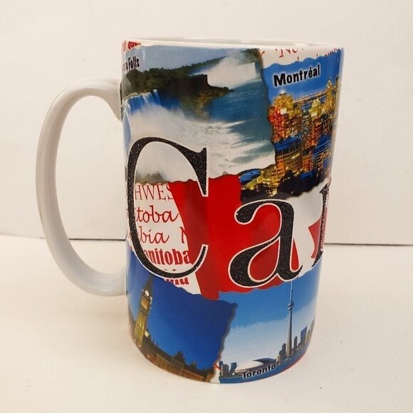 Canada Large Mug Americaware Glitter Pictures Photos - Picture 1 of 8
